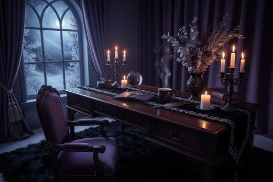 Creating a Mystical Workspace for Winter: Dark Elegance Meets Productivity