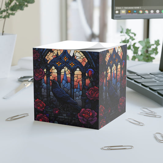 Gothic Stained Glass Note Cube