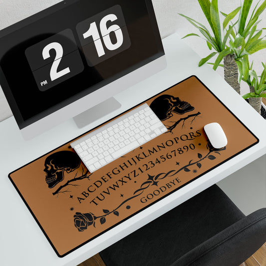 Ouija Board Raven Skull Desk Mat | Halloween Mystic Mouse Pad