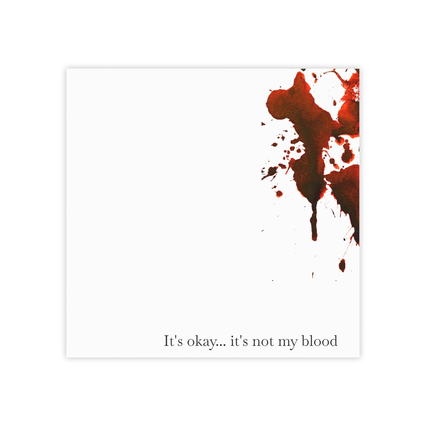 Bloody Crime Scene Note Pads - It's Not My Blood - True Crime Gift